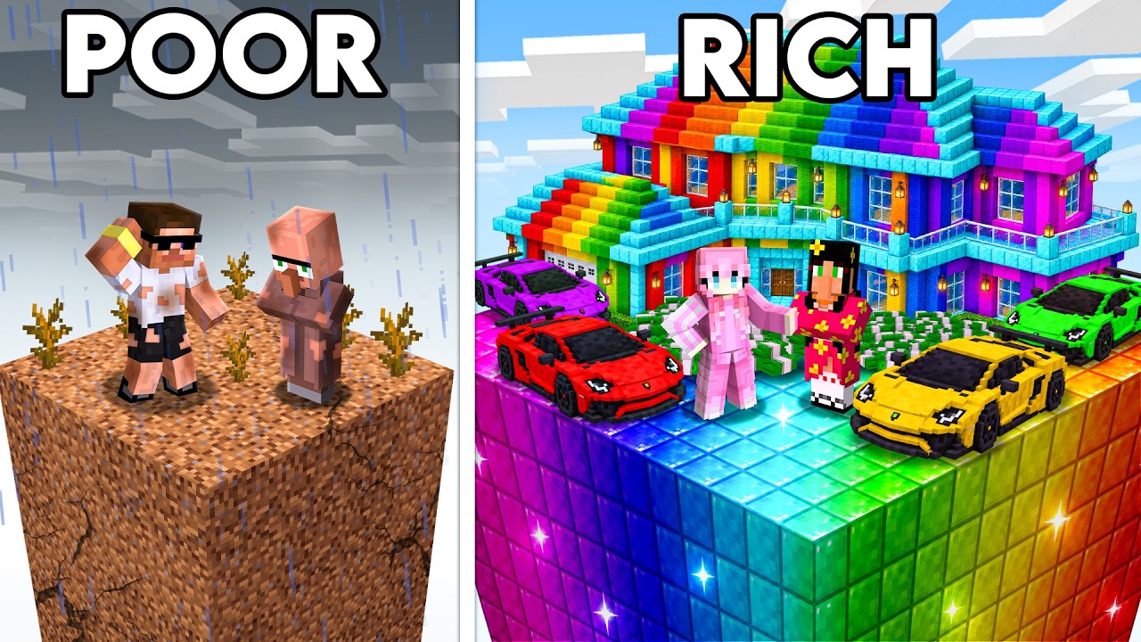 Poor Boys vs Rich Girls Chunk in Minecraft..