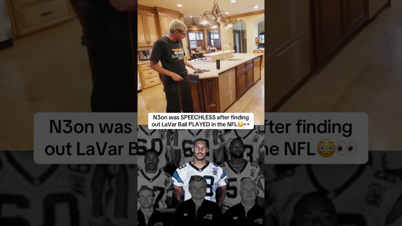 N3on was SPEECHLESS after realizing LaVar Ball PLAYED in the NFL😳👀 #nfl #nba #lavarball #n3on