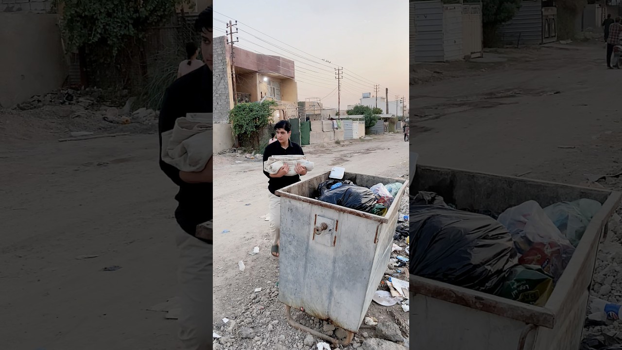 ليش تشمر ابنك بالزبالة 😅😅🤣🤣 #علاوي_رقاوي