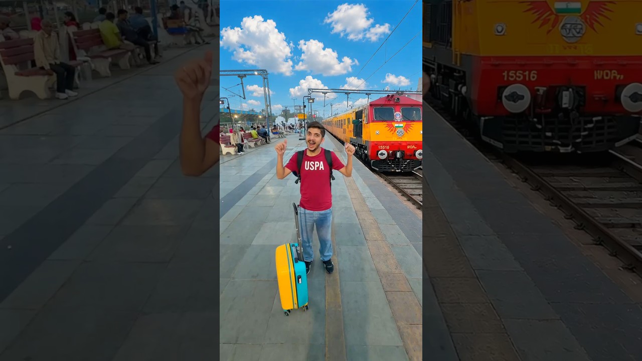 🤒India’s Longest Train Journey Ever ☠️ #shorts #travel #train
