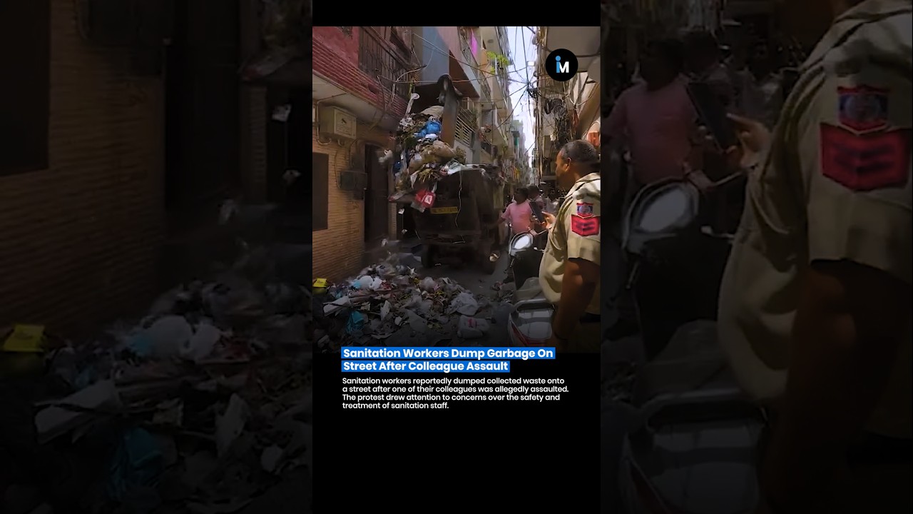 🗑️ Sanitation Workers Dump Garbage On Street After Colleague Assault 😳⚠️🚨