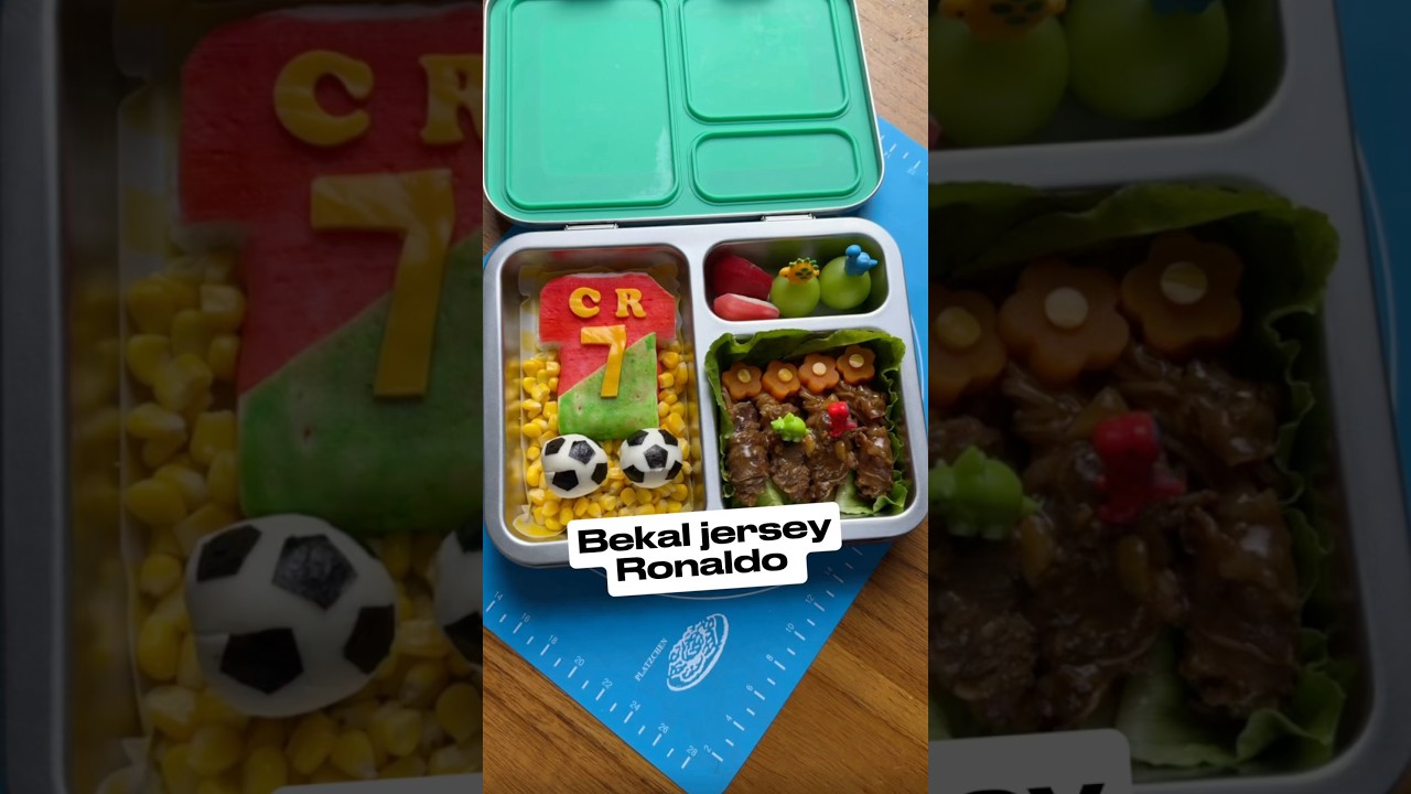 Bekal jersey Ronaldo Ganteng #idebekal #lunchbox #bekalanaksehat #bekalanak #cr7 #ronaldo