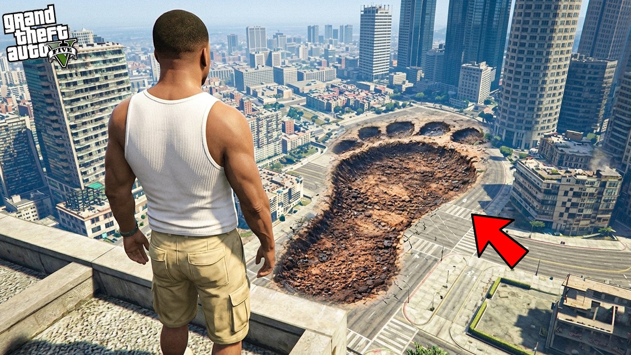 GTA 5 : Franklin Found A Mysterious Foot Print In GTA 5 ! (GTA 5 Mods)