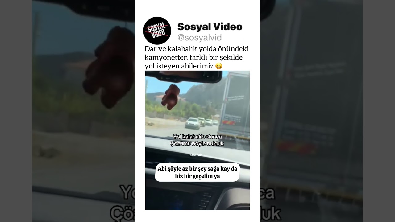 Dar ve kalabalık yolda önündeki kamyonetten farklı bir şekilde yol isteyen abilerimiz 😄