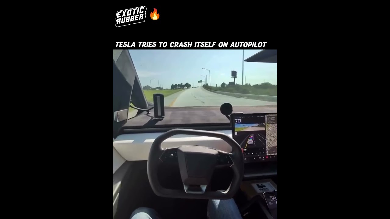 Tesla Tried Crashing Itself On Autopilot