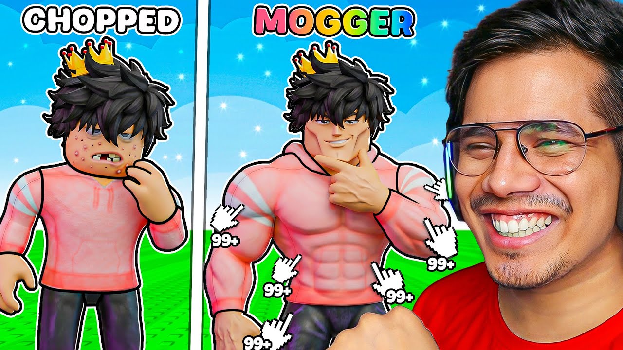 ROBLOX BUT YOU GET HANDSOME EVERY SECOND 😱