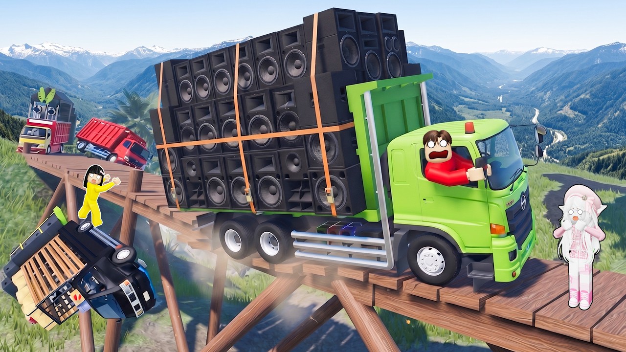 Yuta Mio Jadi Supir Truk Sound Horeg Oleng Jatuh Ke Jurang | ROBLOX