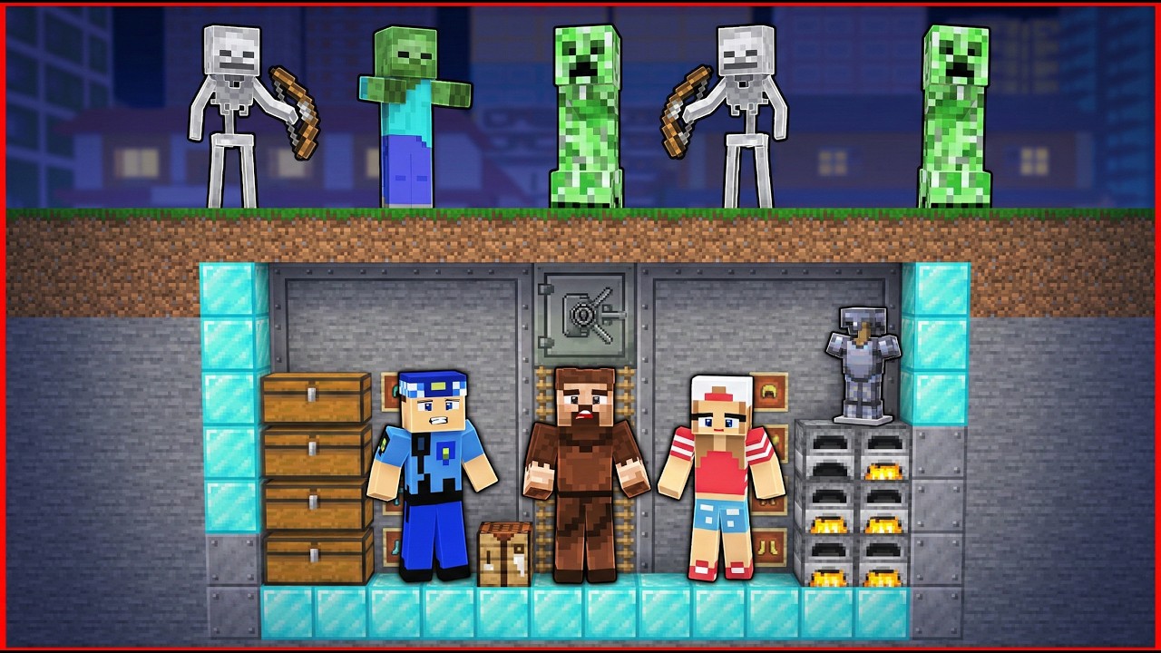 ŞEHRİMİZİ ZOMBİLER İSTİLA ETTİ! - Minecraft