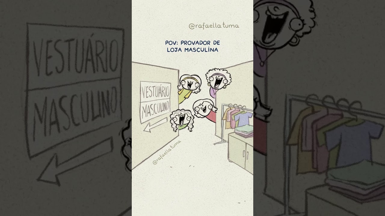 Provador de roupa masculina