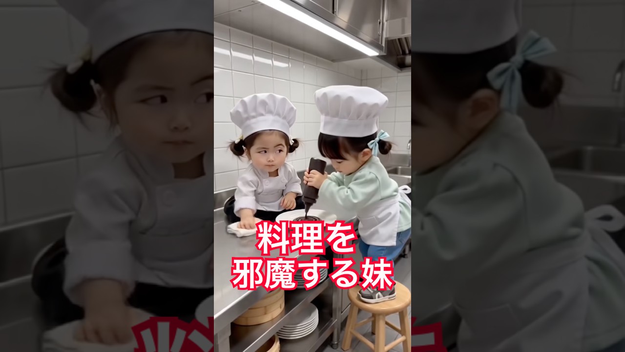 料理を邪魔する妹🧒🏻👧🏻 #ai #エフェクト #shorts