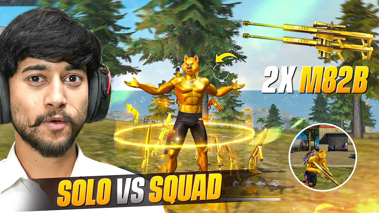 New M82B is Crazy! Solo Vs Squad Gameplay - Free Fire Max