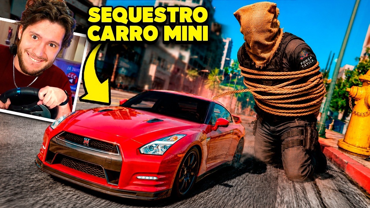 Sequestrando POLICIAIS com MINI CARROS no GTA 5 RP!