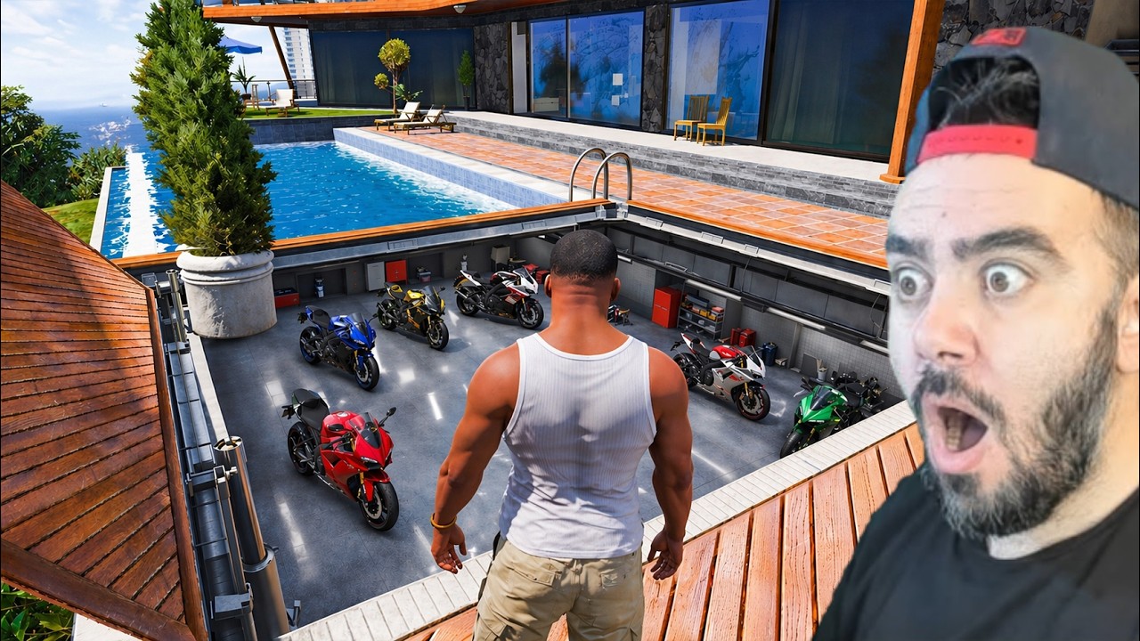 FRANKLIN YERIN ALTINDA GIZLI MOTOR GARAJINI AÇTI - GTA 5 MODS