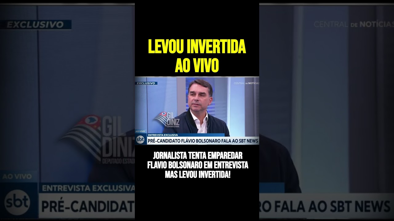 JORNALISTA TENTA EMPAREDAR FLAVIO BOLSONARO EM ENTREVISTA MAS LEVOU INVERTIDA!