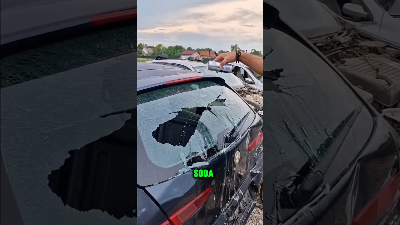 Efek Tak Terduga Saat Soda Dingin Kena Kaca Mobil!!