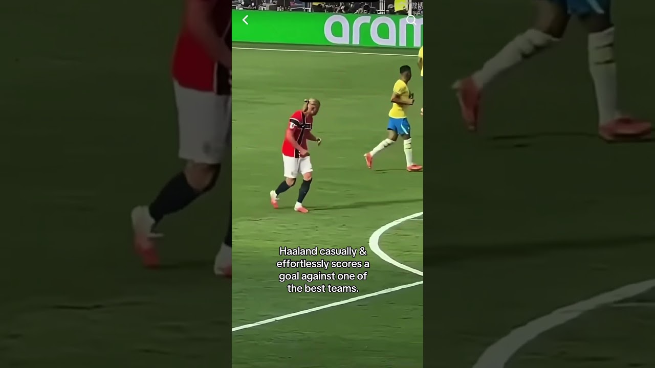 Haaland casually & effortlessly scores a goal against one of the best teams in soccer….