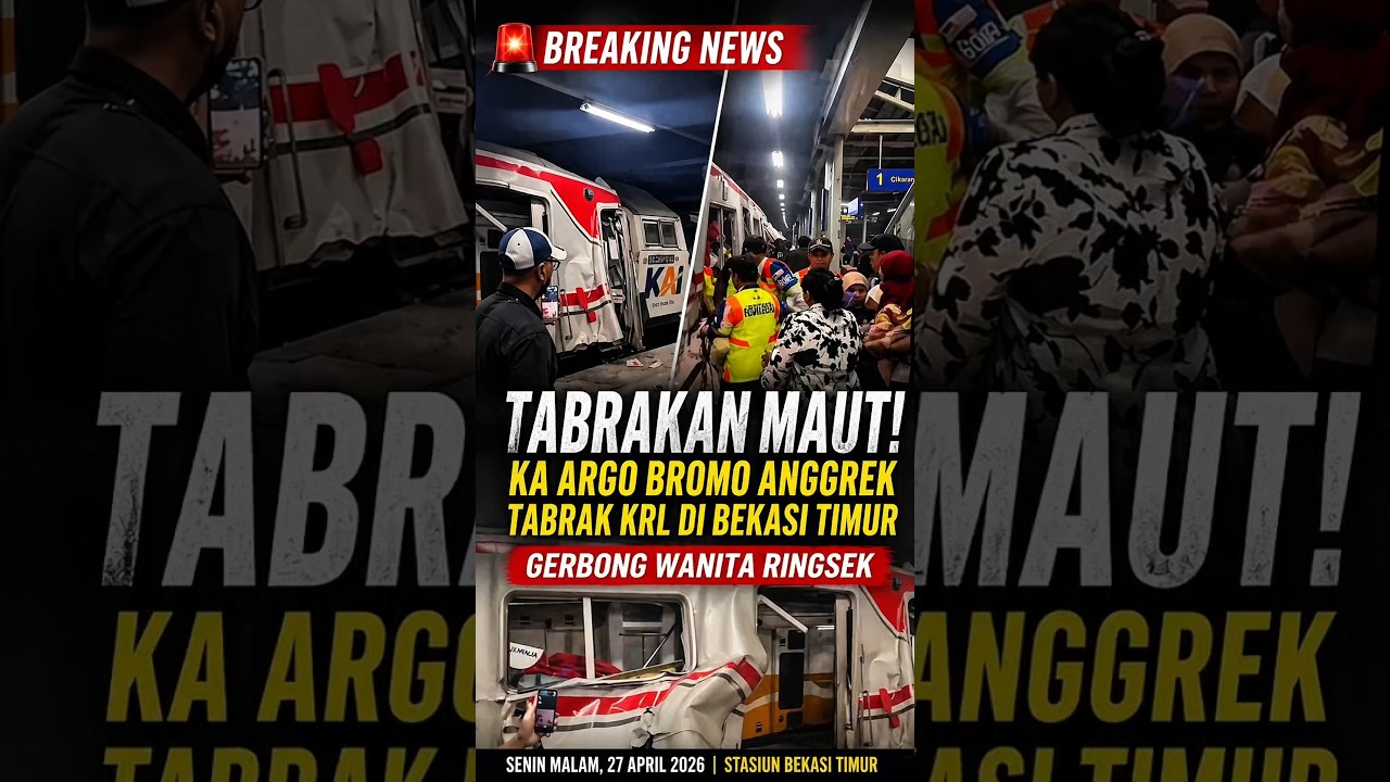 BREAKING NEWS! KA Argo Bromo Anggrek Tabrak KRL di Bekasi Timur, Gerbong Wanita Ringsek #news