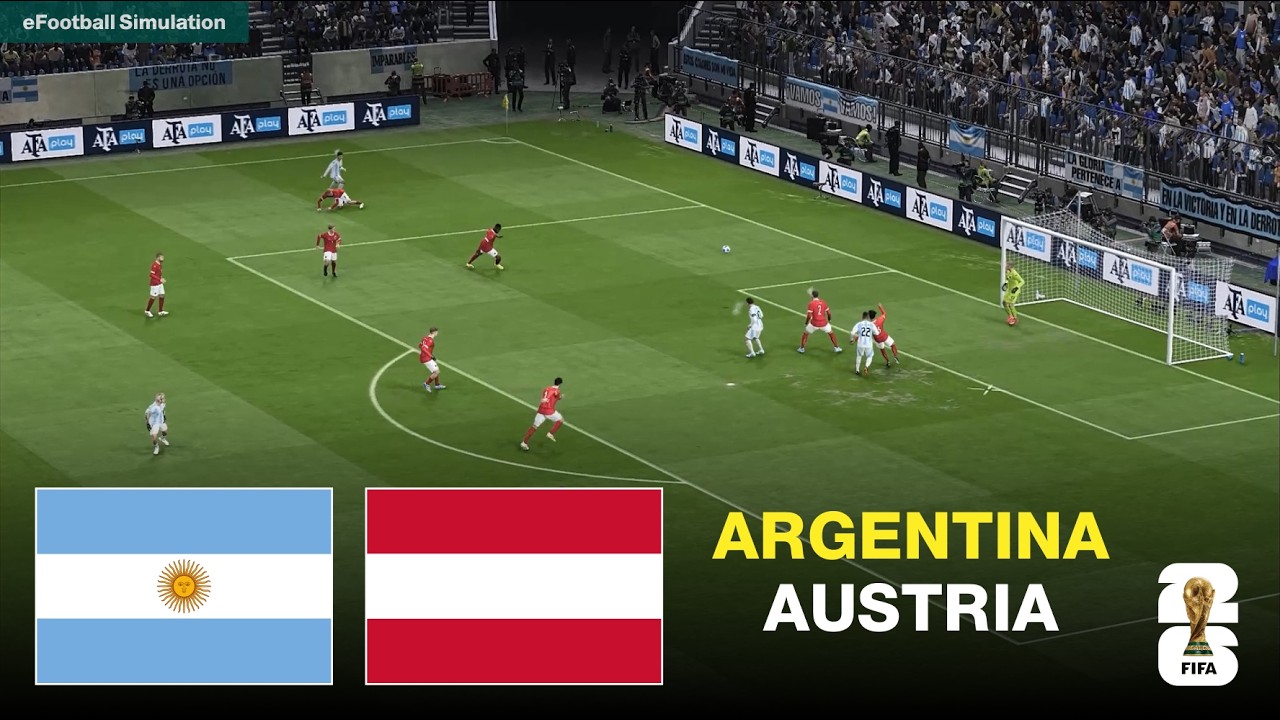 Argentina vs Austria | FIFA World Cup - Round 2 - 2026 | PES 21 Video Game - Simulation
