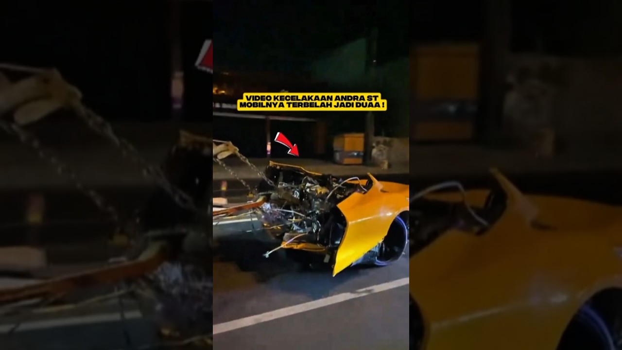 VIDEO KECELAKAAN ANDRA ST!! MOBILNYA SAMPE TERBELAH DUA😱