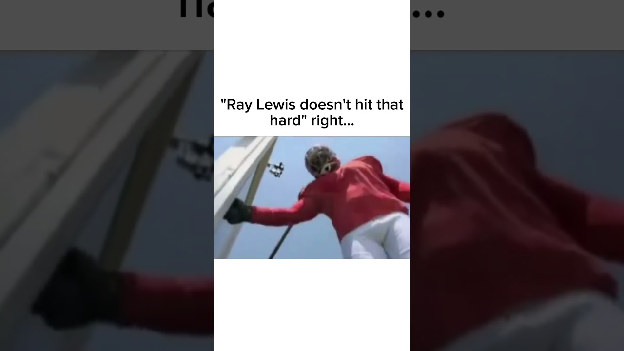 "Ray Lewis doesn't hit that hard" right... #nfl