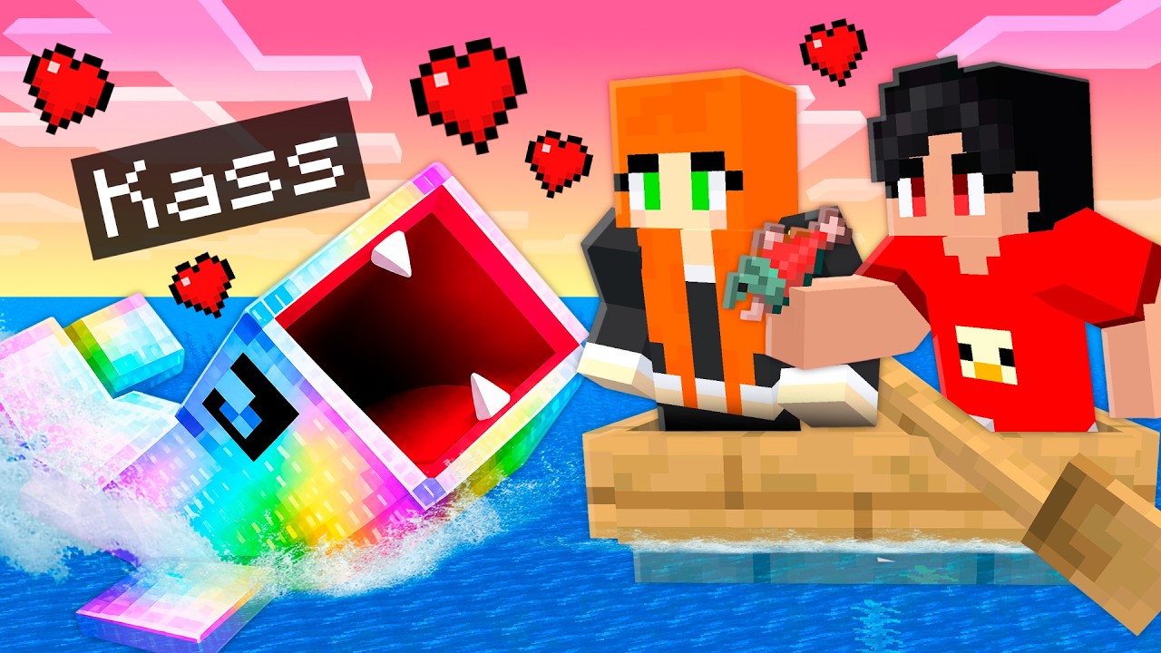 SOBREVIVI como um THE BLOOP BEBÊ OP em um raft no minecraft