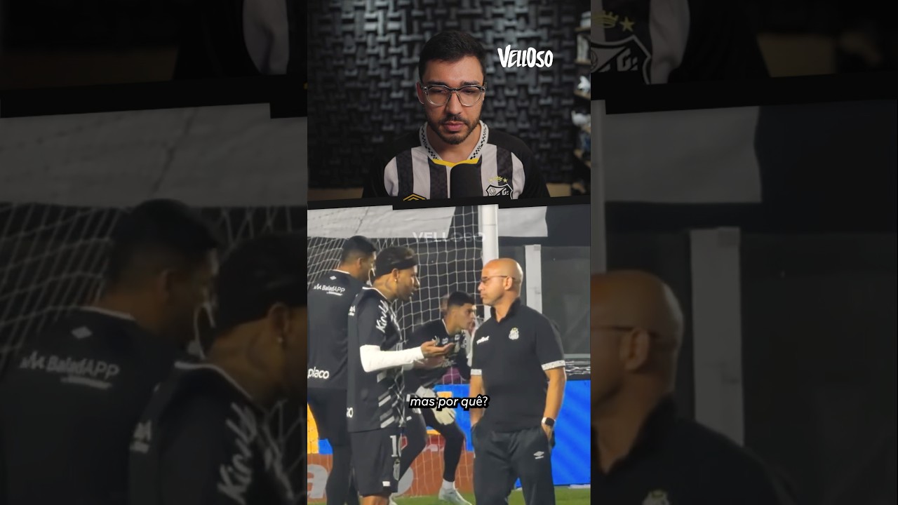 Leitura labial de Neymar Jr. irritado com o gramado da Vila Belmiro.