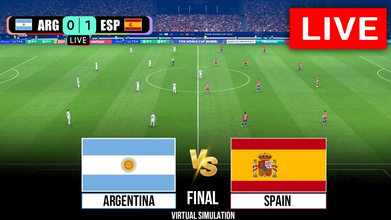 🔴LIVE: Argentina vs Spain | FIFA World Cup 2026 | Full Match Streaming | Video Game Simulation