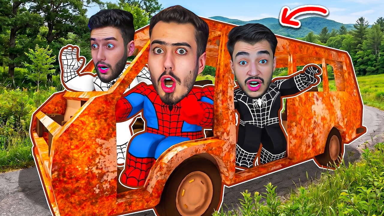 سبايدر واخوانه اول مرة يروحو رحلة برية 🔥😰 (السفر الطويل #12) !! roblox