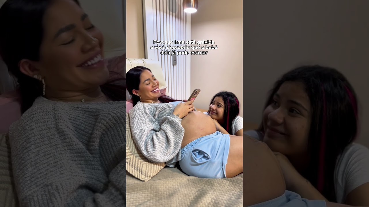Pov: o bebê já pode ouvir dentro da barriga 😂✅