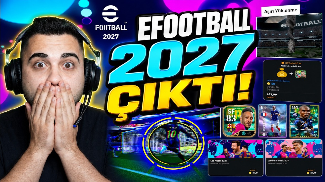 eFootball 2027 ÇIKTI! İlk İnceleme! YENİ ANİMASYONLAR, PAKETLER, KARTLAR, GOL OLDU ve TURNUVA MODU 🔥