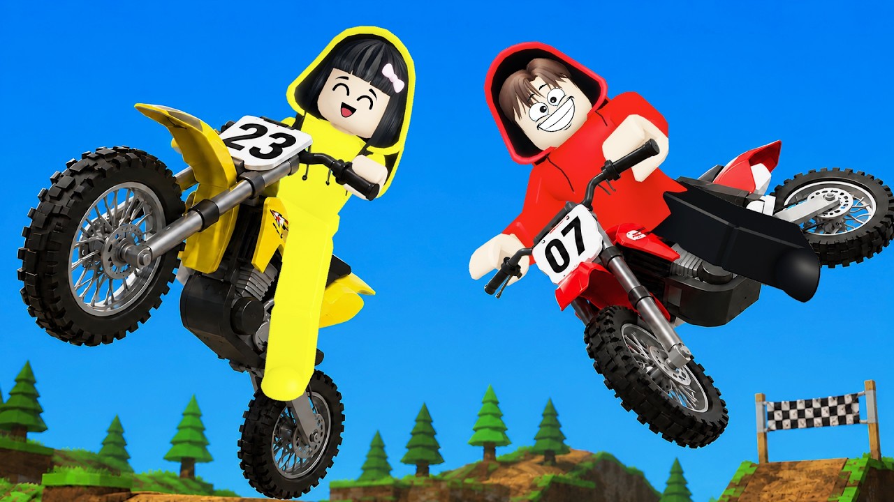 Yuta, Mio Dan Baby Celine Belajar Freestyle Pakai Motor Cross || ROBLOX