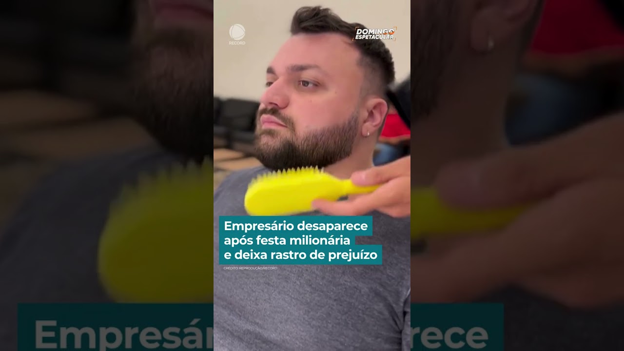 Empresário desaparece após festa milionária e deixa rastro de prejuízo | #DomingoEspetacular #shorts