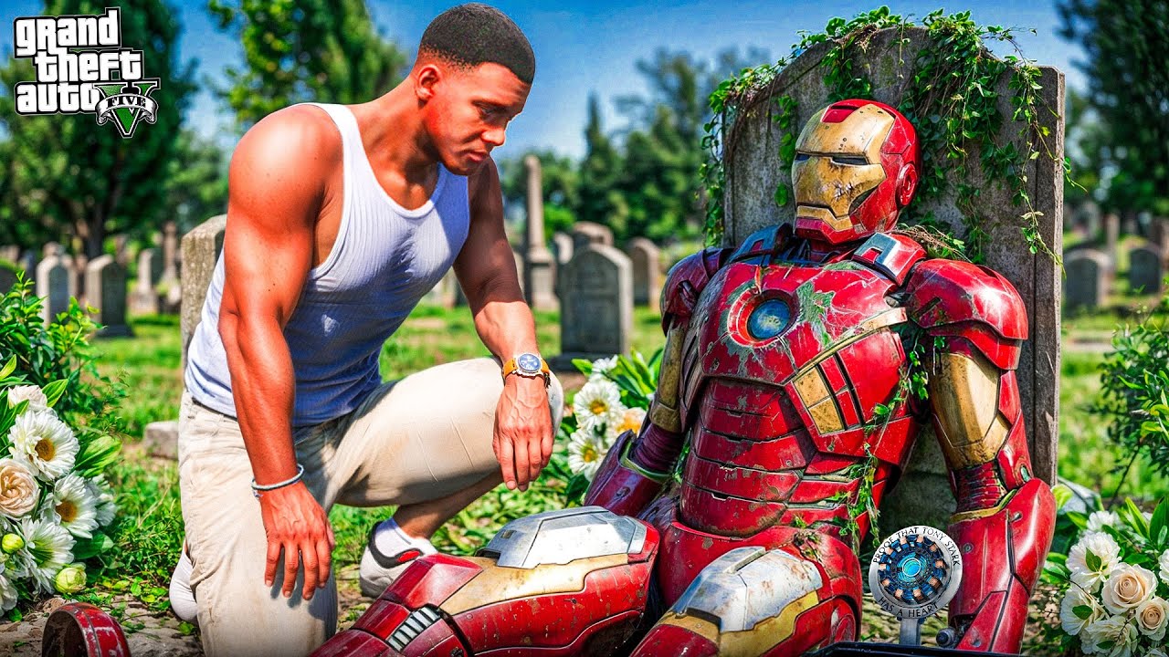 Franklin Restoring an Abandoned Ironman Suit in GTA 5