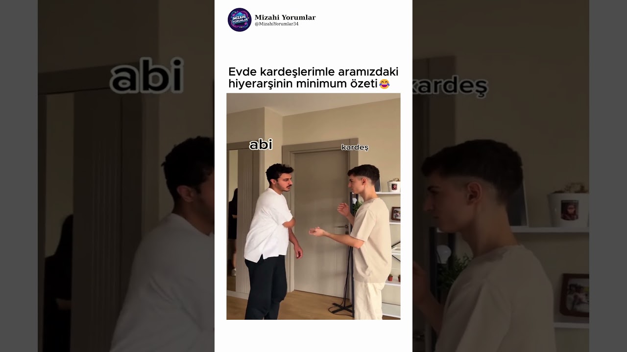 Evde kardeşlerimle aramızdaki hiyerarşinin minimum özeti😂