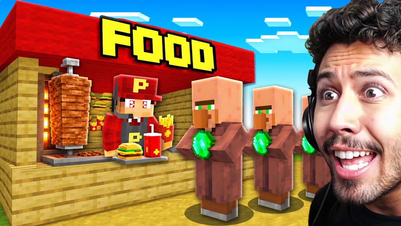 فتحت مطعم للقرويين في ماين كرافت!!؟