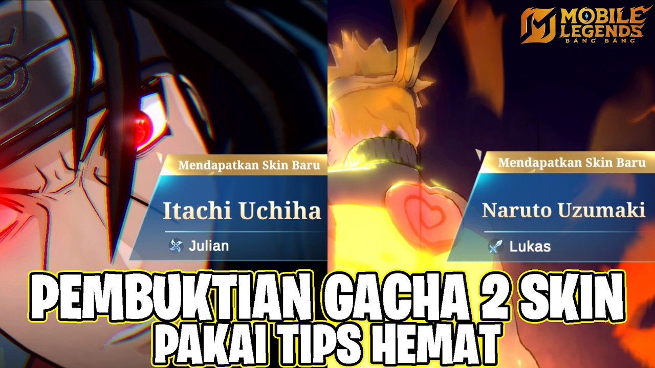 LANGSUNG KITA BUKTIKAN GACHA 2 SKIN NARUTO PAKAI TIPS HEMAT   SUDAH DIJAMIN PASTI DAPAT! MLBB