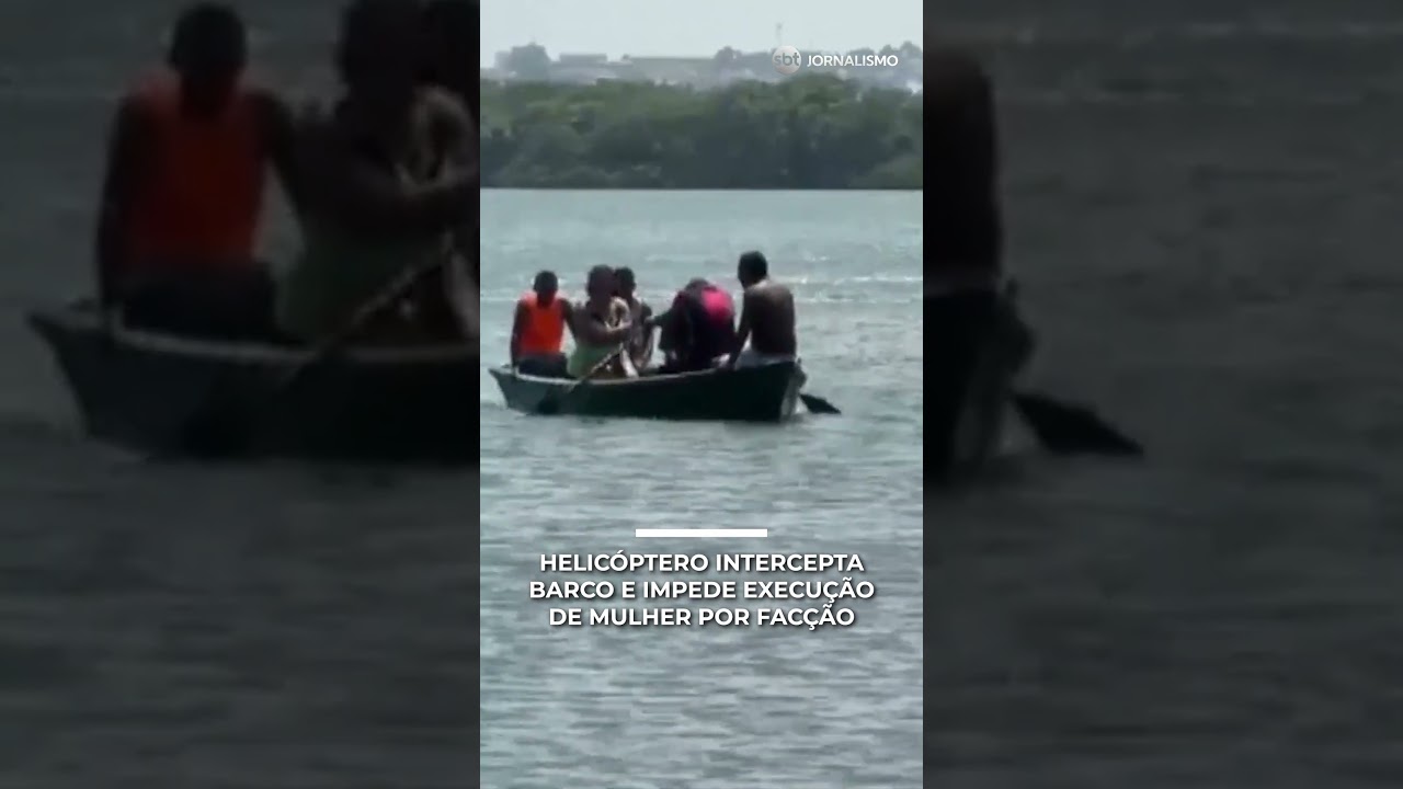 Helicóptero intercepta barco e impede execução de mulher por facção em Natal | #SBTNotícias