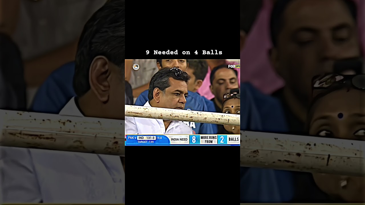 Pakistan vs India thriller match// 9 Needed on 4 bslls#cricket #cricketshorts #cricketlover