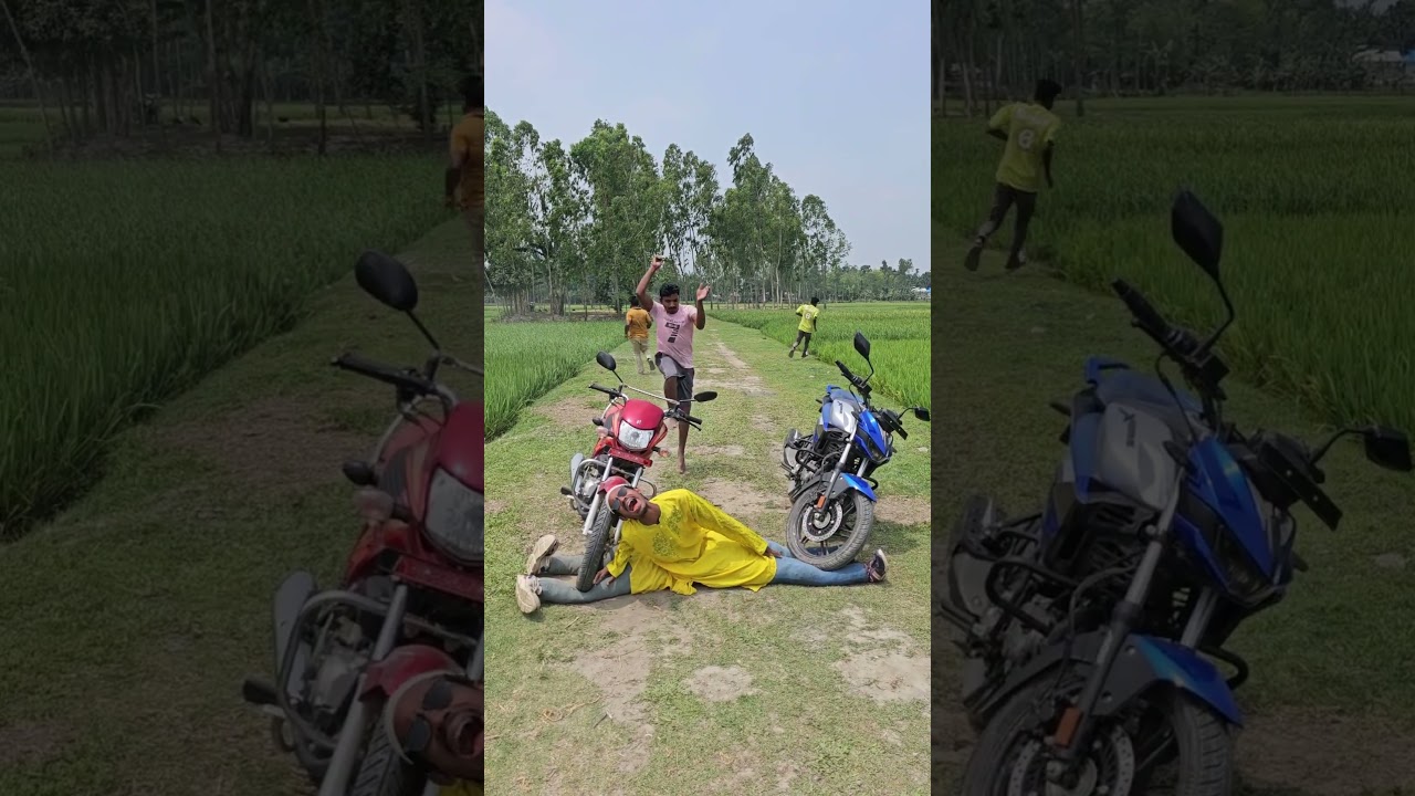 The boys fled on their motorcycles.88504#funny