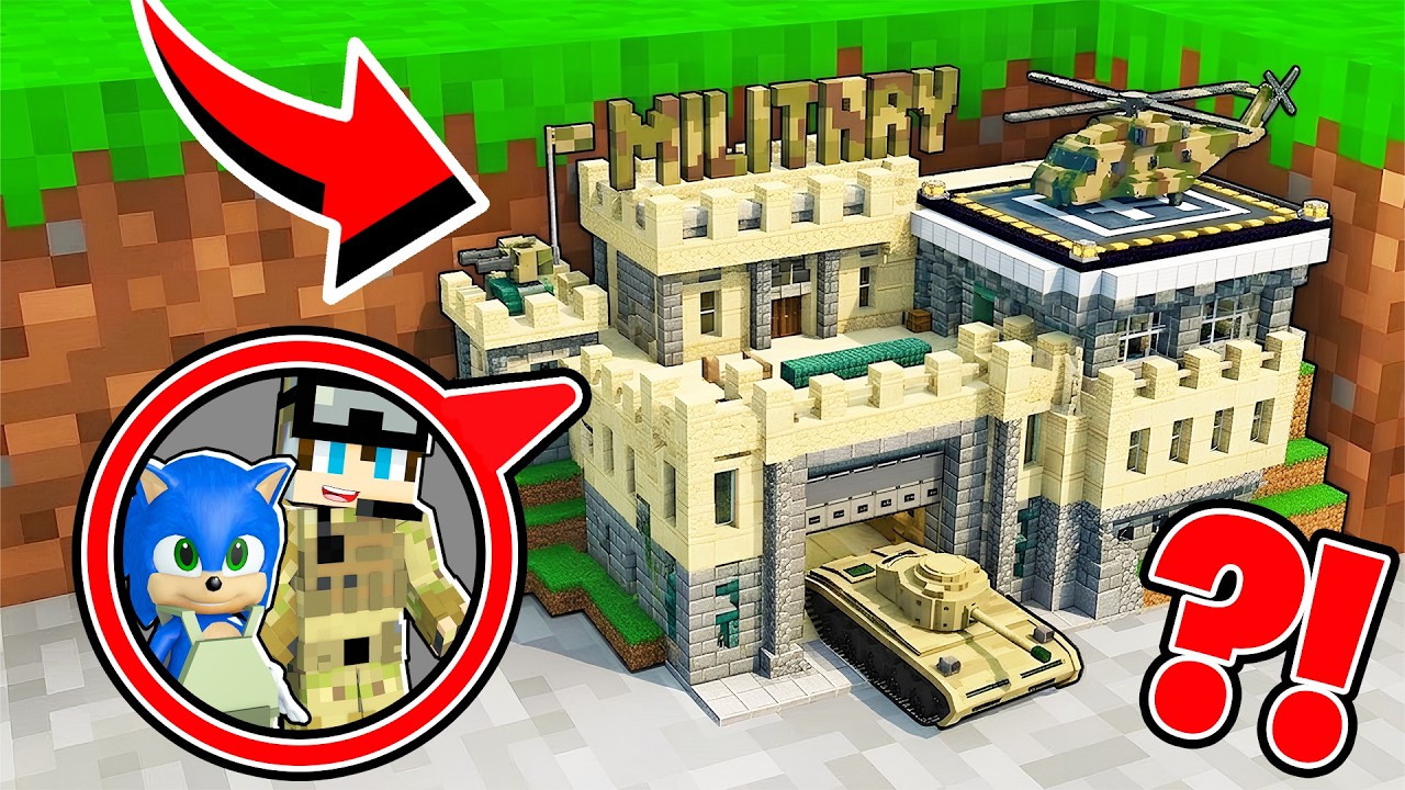 ENES VE BEBEK SONİC KÜÇÜK BİR ASKERİ ÜS BULDU 😱 Minecraft