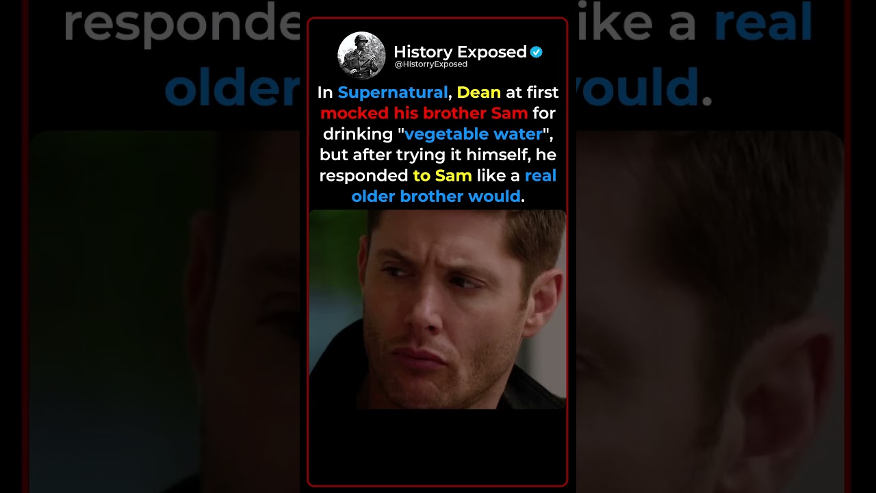 When Dean Winchester Refused to Enjoy "Vegetable Water" 🥒😂
