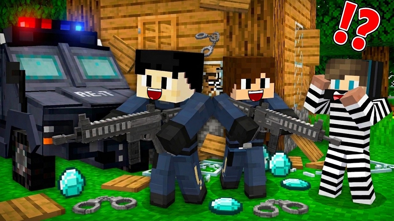 ماين كرافت لايف ستيل الحرامية #13 : الشرطة حاصرو بيتي و عزلوه !!؟ 😱🔥