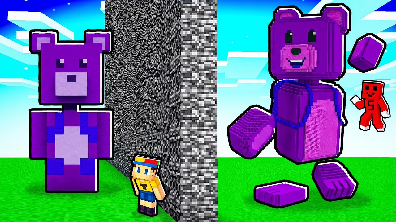 ARKADAŞIMI YAPI KAPIŞMASINDA SÜPER MOR AYI ile TROLLEDİM !! - Minecraft