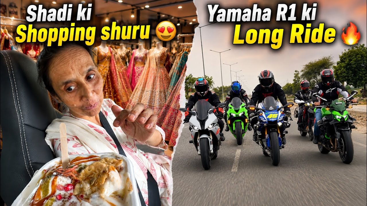 Yamaha R1 lekar nikal gye lambi Ride par | Shadi ki shopping shuru ho gyi - Mummy Khush 