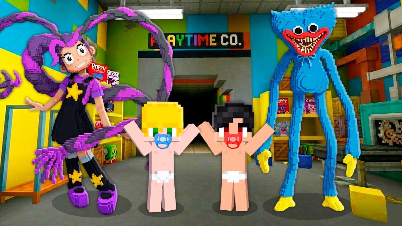 Fui ADOTADO pela FAMILIA do POPPY PLAYTIME 5 no Minecraft!