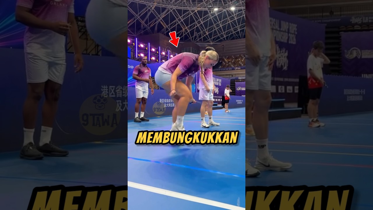 KECEPATAN cewek ini tidak bisa DILIHAT dengan KASAT MATA‼️😱 #lompattali #faktaunik #videoviral