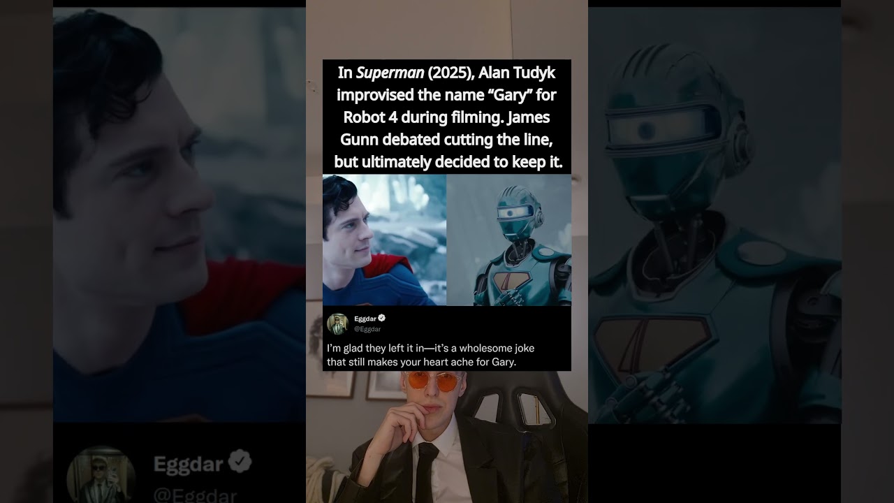In Superman (2025), Alan Tudyk improvised the name "Gary" for Robot 4 during filming - Published by Eggdar