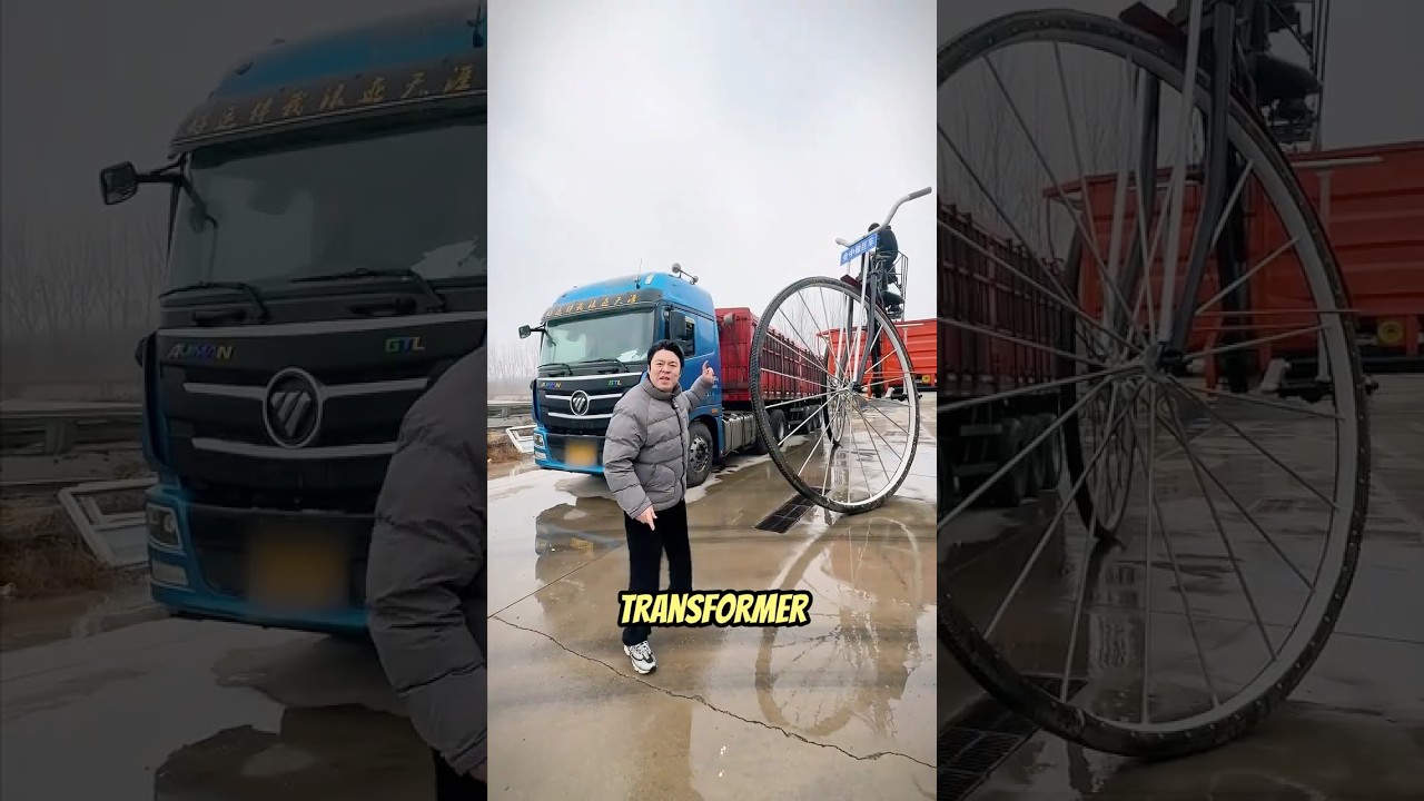 Cowok ini beli sepeda segede truk transformers😱 #shortviral