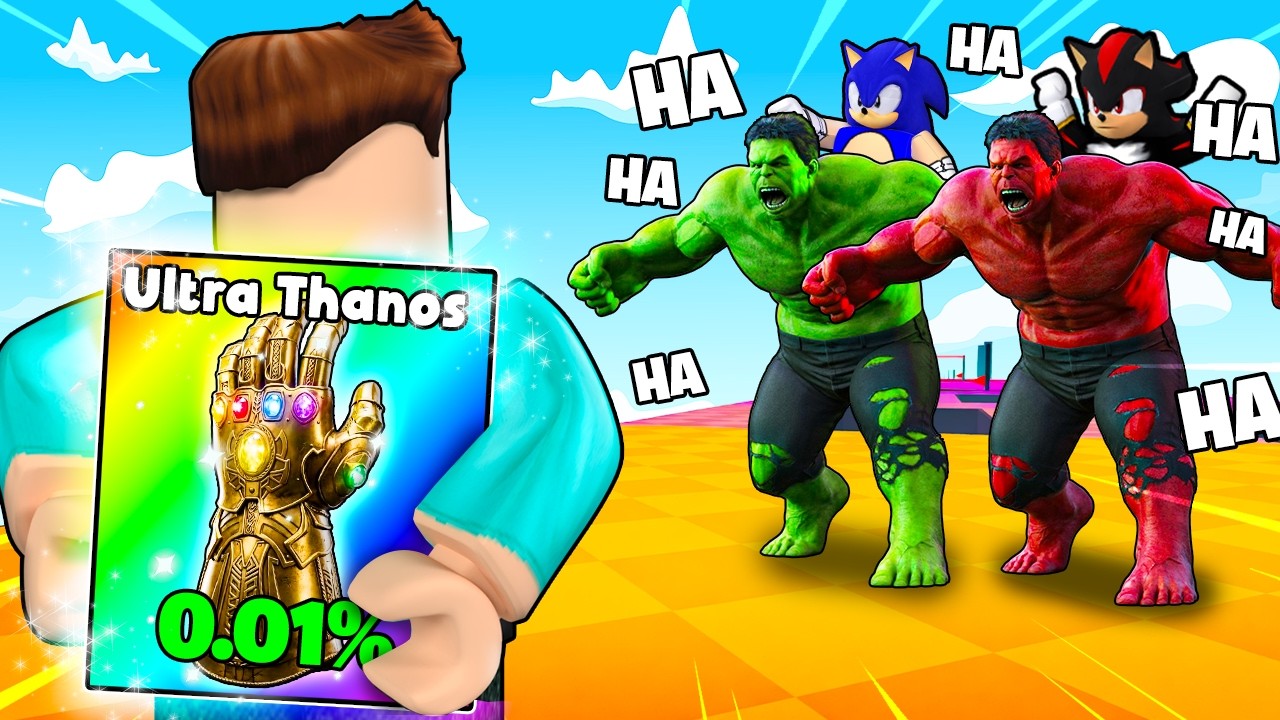 I PRETENDED TO BE A NOOB THEN USED OP THANOS POWERS IN ROBLOX !!