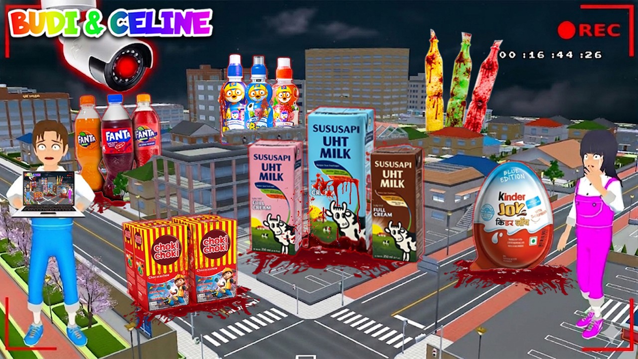 Yuta Mio Panik! CCTV Merekam Susu Kotak,Fanta,Es Kiko,Kinder Joy Berdarah Misterius Di Kota Sakura😱